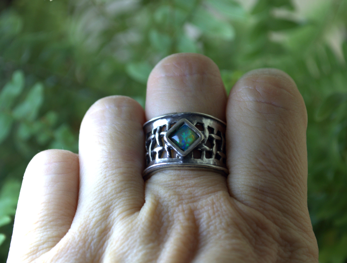 Inel din argint vintage , Opal Gilson [4]