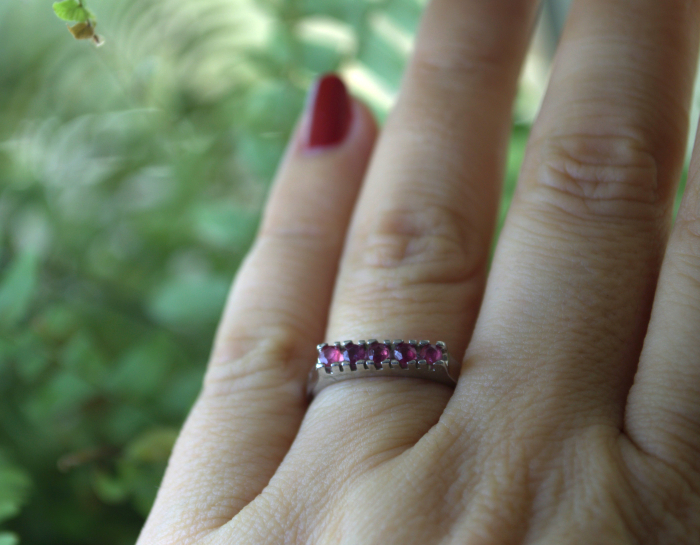 Inel Eternity argint vintage cu 5 rubine | A Vintage Collection [3]