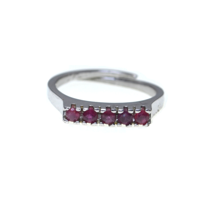 Inel Eternity argint vintage cu 5 rubine | A Vintage Collection [1]