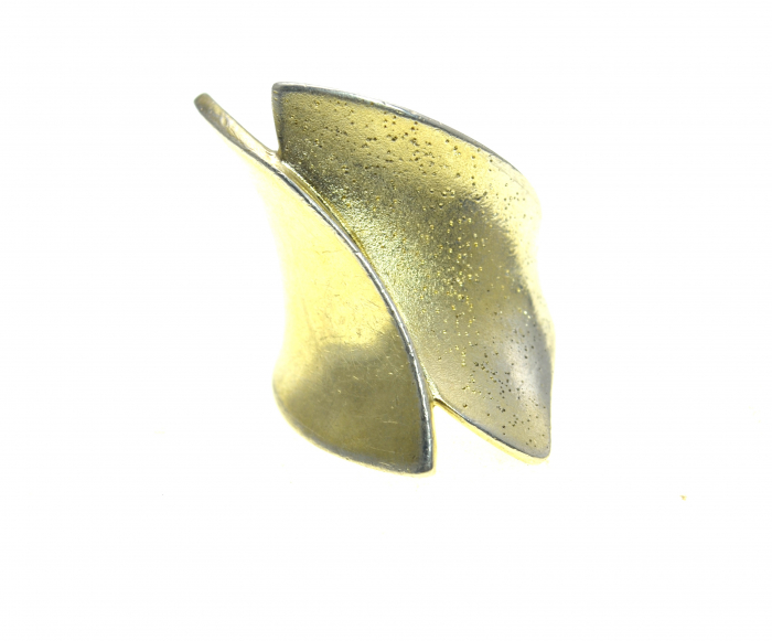 Inel statement argint usor aurit vintage modernist [1]