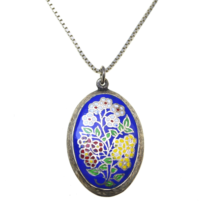 Lant argint cu medalion rusesc vechi, model Zolotniki [1]