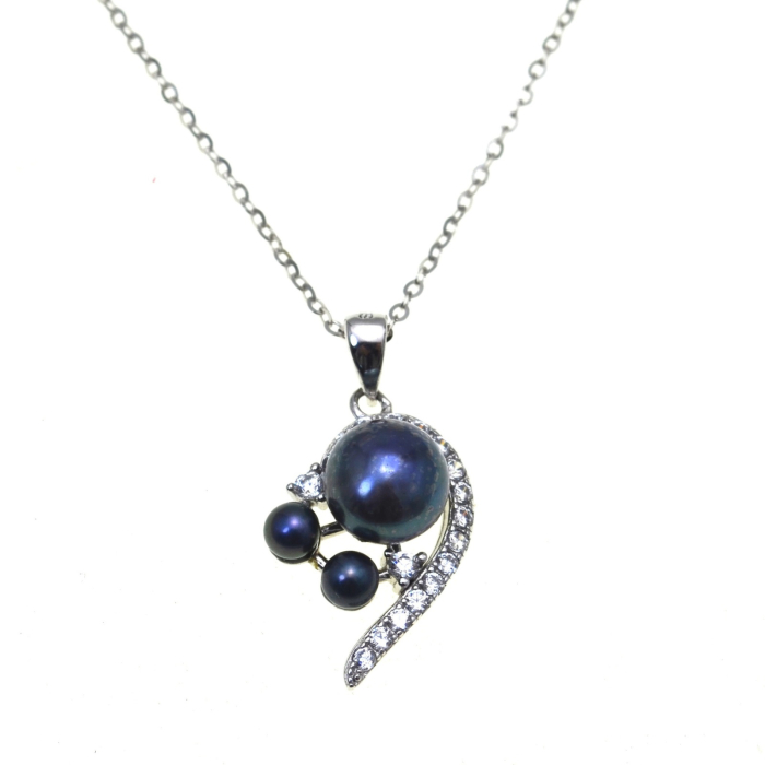 Lant argint cu pandant argint, perle naturale [1]