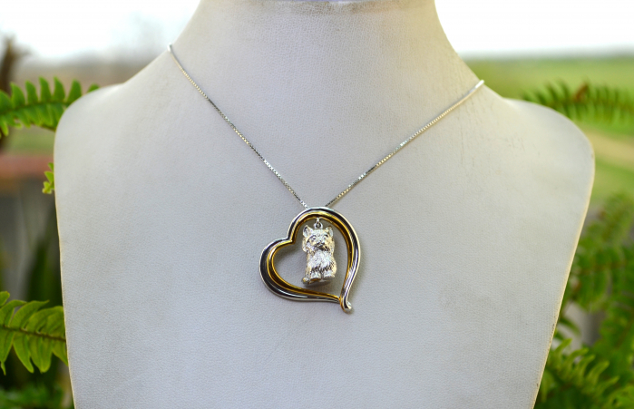 Lant argint cu pandant argint Pisicuta, semnat [4]