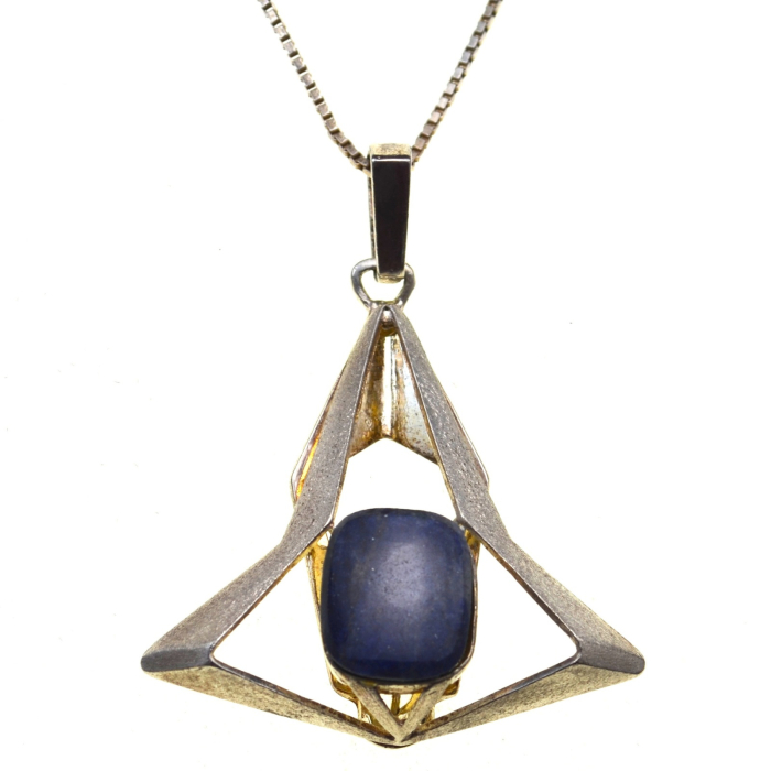 Lant argint cu pandant Mid-Century, Sodalit [1]