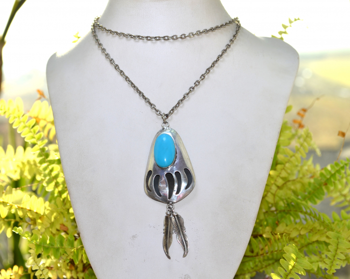 Lant argint cu pandant Navajo Bear Claw [4]