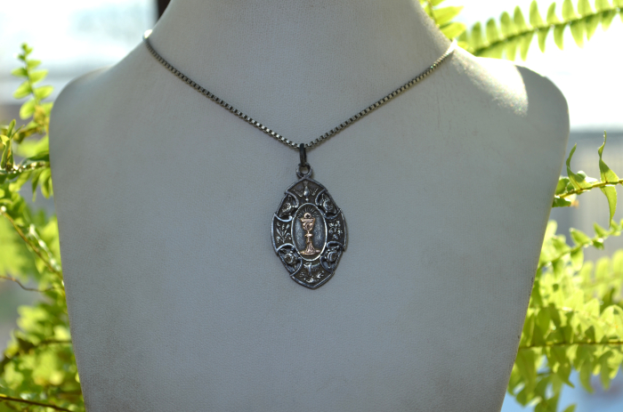 Lant argint cu pandant Potir Art Nouveau A Vintage Collection [4]