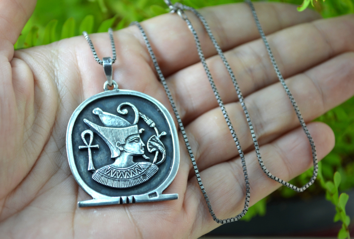 Lant argint cu pandantiv argint, model egiptean [2]