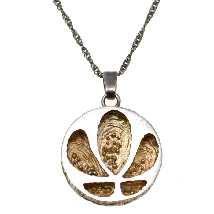 Lant argint pandant argint modernist design abstract brutalist atelier german [1]