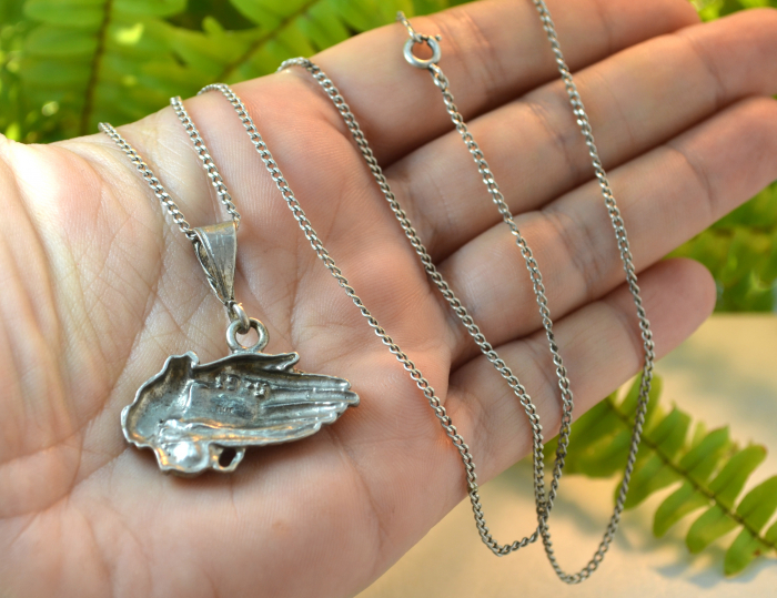 Lant argint pandant religios argint masiv Rugaciune [3]