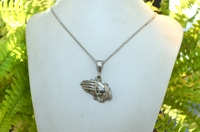 Lant argint pandant religios argint masiv Rugaciune [4]