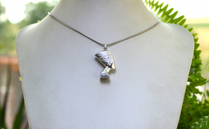 Lant argint pandantiv argint vintage, Regina Nefertiti [4]