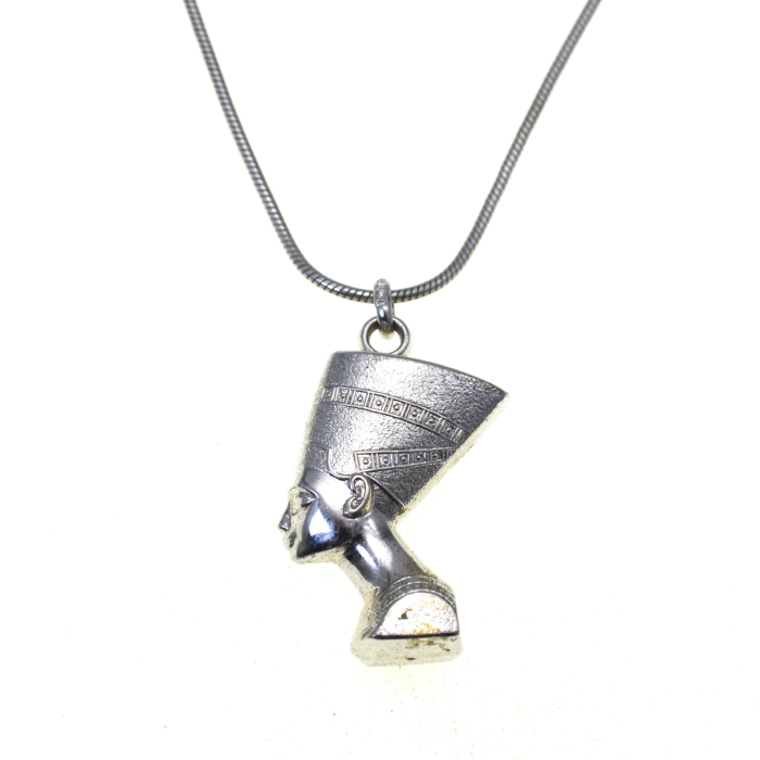 Lant argint pandantiv argint vintage, Regina Nefertiti [1]