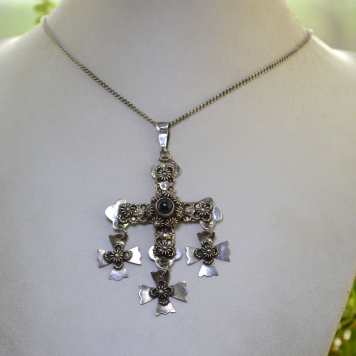 Lant argint vintage cruce Yalalag onix Oaxaca A Vintage Collection [3]