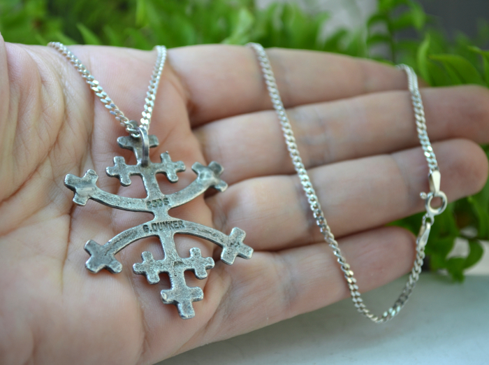 Lant argint vintage cu cruce scandinava Gispert Dunker A Vintage Collection [3]