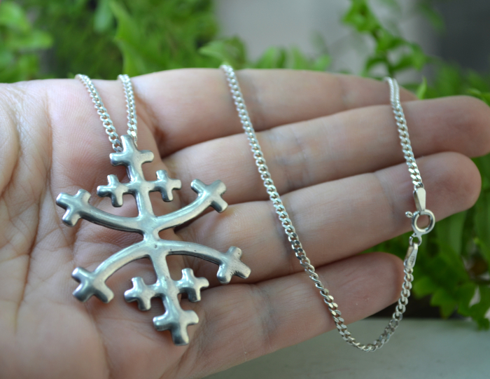 Lant argint vintage cu cruce scandinava Gispert Dunker A Vintage Collection [2]