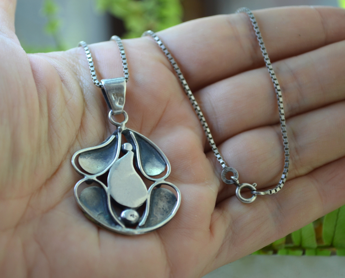 Lant argint vintage cu pandant sidef Gdansk A Vintage Collection [3]