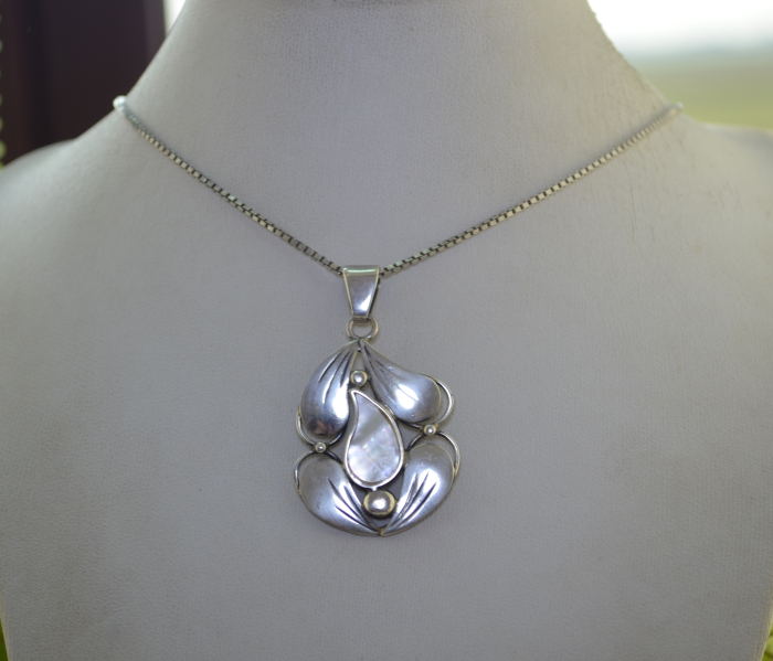 Lant argint vintage cu pandant sidef Gdansk A Vintage Collection [4]