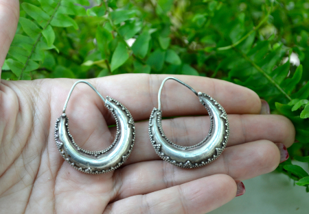 Cercei argint etnici creole Rajasthan india lucrati manual [1]