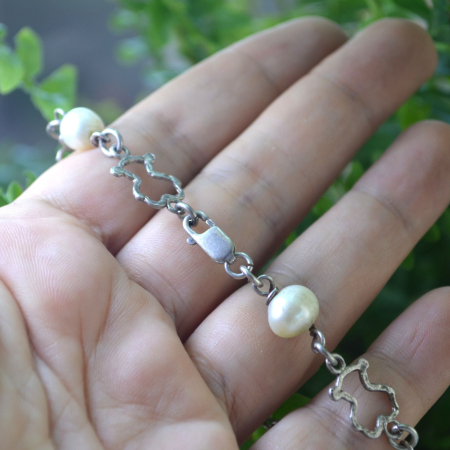 Bratara argint vintage, perle naturale si ursuleti TOUS A Vintage Collection [1]