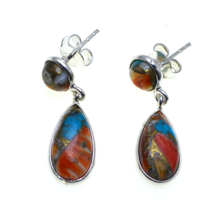 REDUCERI - Cercei argint cu turcoaz Oyster Kingman A Vintage Collection