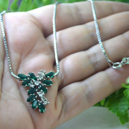 Colier argint vintage Princess, Green Crystal A Vintage Collection [1]