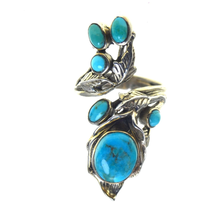 Pietre naturale - Inel argint turcoaz Navajo etnic statement A Vintage Collection