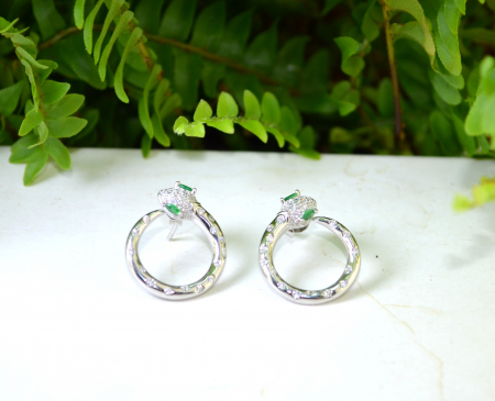 Cercei argint, model Uroborus [3]