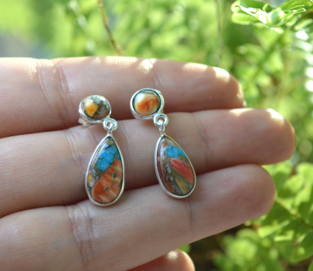 Cercei argint cu turcoaz Oyster Kingman A Vintage Collection [1]