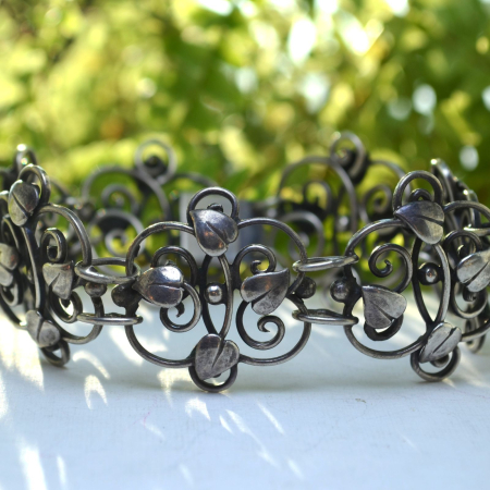 Bratara argint antica austriaca, Jugendstil  A Vintage Collection [3]