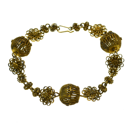 REDUCERI - Bratara argint aurit antic Tambourine, Filipine