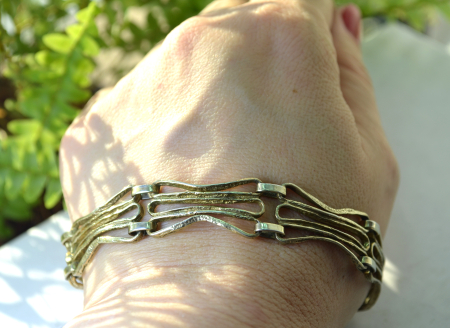 Bratara argint aurit Mid-Century, semnata Perli A Vintage Collection [1]