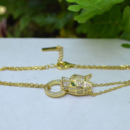 Bratara argint aurit Panthere, stil Cartier A Vintage Collection [3]