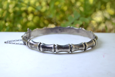 Bratara argint Bambus vintage, atelier Birmingham [1]