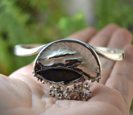 Bratara argint Biomorphic cu azurit, Bijou Jeunesse [1]