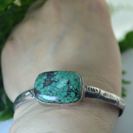 Bratara argint cuff Navajo, turcoaz natural A Vintage Collection [2]