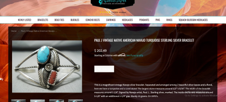 Bratara argint cuff Navajo, turcoaze, semnata Paul J A Vintage Collection [4]