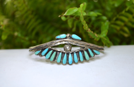 Bratara argint etnica Zuni, turcoaze naturale [3]