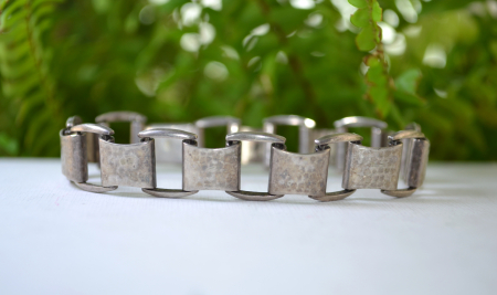 Bratara argint interbelica Art Deco [3]