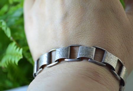 Bratara argint interbelica Art Deco [2]