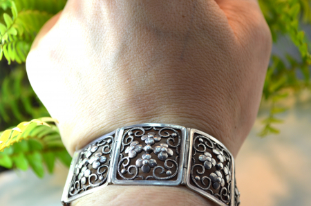 Bratara argint interbelica Jugendstil semnata renumit designer german [2]