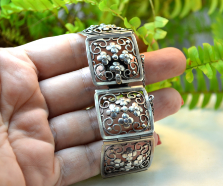 Bratara argint interbelica Jugendstil semnata renumit designer german [1]