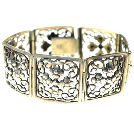 Bratari argint - Bratara argint interbelica Jugendstil semnata renumit designer german