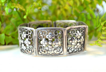 Bratara argint interbelica Jugendstil semnata renumit designer german [3]