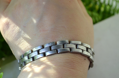 Bratara argint interbelica, model Brick Link [2]