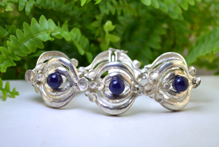 Bratara argint masiv Mid-Century, semnata designer [3]