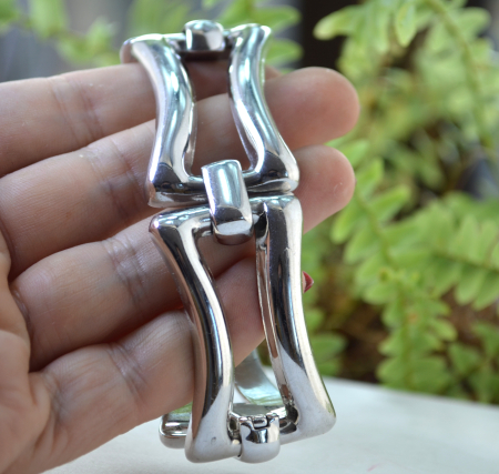 Bratara argint masiv, rodiata, geometrica stil Tiffany A Vintage Collection [1]