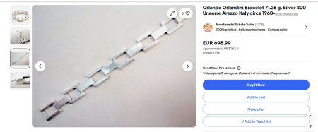 Bratara argint masiv, semnata UnoaErre [3]