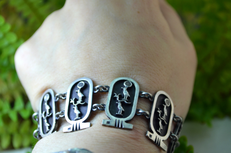 Bratara argint masiva egipteana, Faraonul Keops [1]