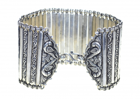 REDUCERI - Bratara argint masiva etnica Mayura, Rajasthan