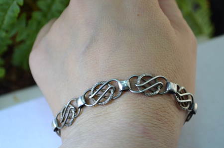 Bratara argint Mid-Century design celtic A Vintage Collection [1]